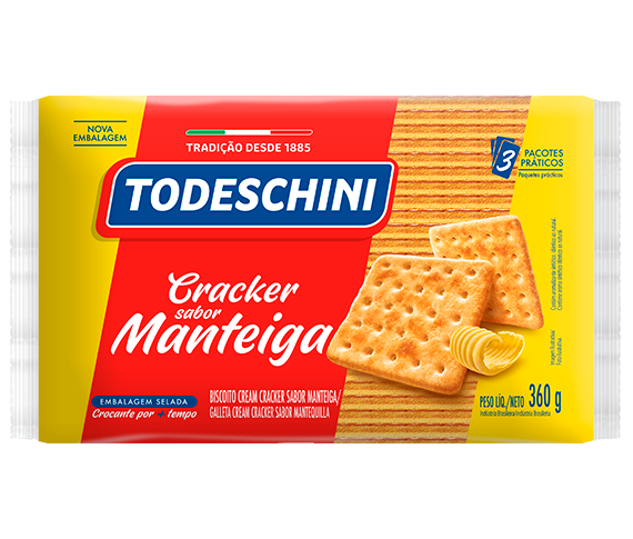 Ilustração do produto Biscoito Todeschini Cream Cracker Manteiga