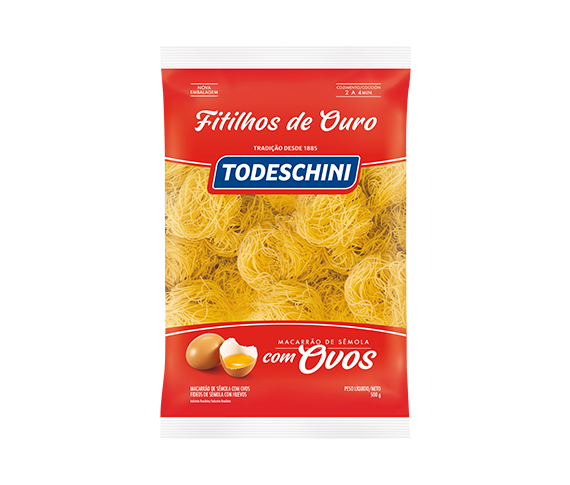 Ilustração do produto Macarrão Todeschini Com Ovos Fitilhos de Ouro