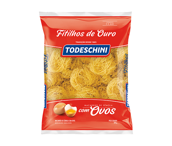 Ilustração do produto Macarrão Todeschini Com Ovos Fitilhos de Ouro