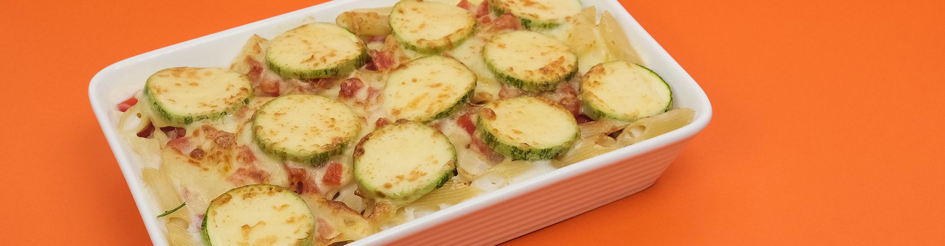 Macarrão com Abobrinha Gratinado