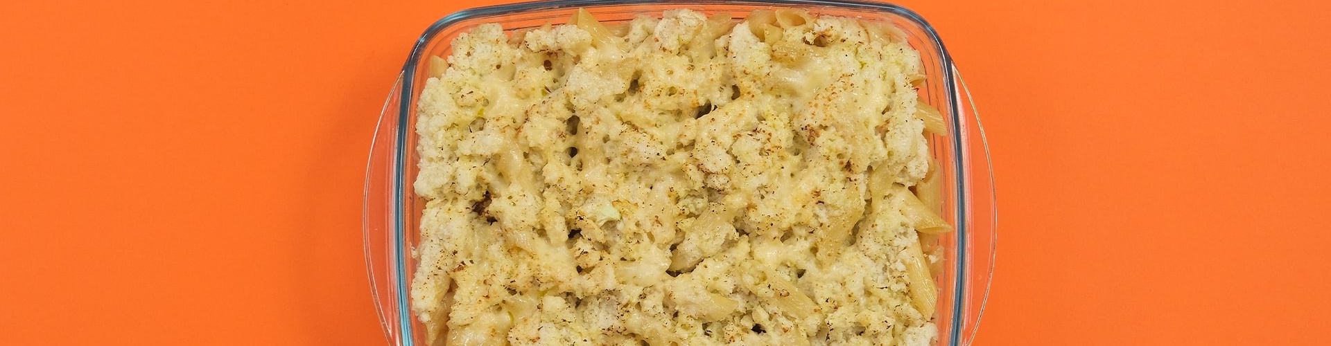 Macarrão Gratinado ao Molho de Couve-Flor